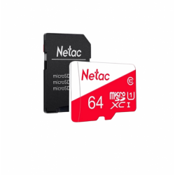 Накопители информации Карта памяти micro SD Netac, NT02P500ECO-064G-R