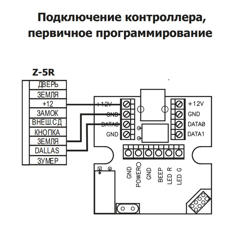 Схема подключения контроллера 961